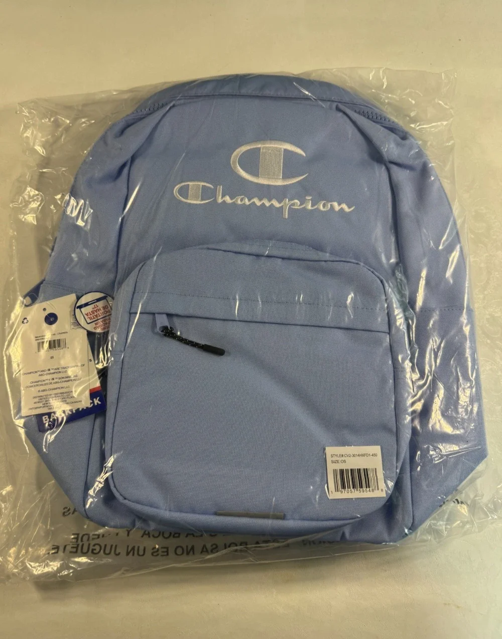 Champion Estate Backpack Light Blue School Travel Book Bag NWT